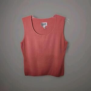 NEW CHICO’S DESIGN Ribbed Tank Top Salmon Pink sz 1